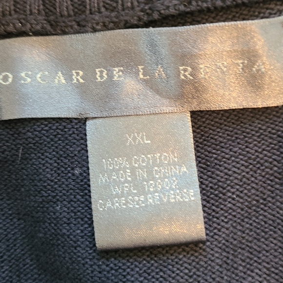 (1273) Oscar De La Renta Men's Quarter Zip Long Sleeve Sweater,  XXL, Black - Picture 6 of 12